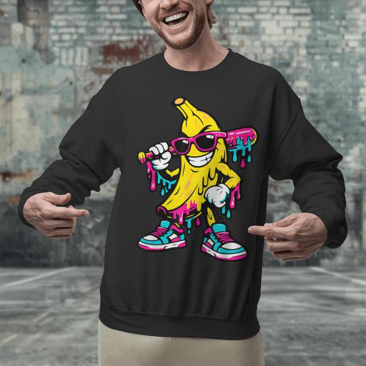 Banana Baseball Drip Unisex Sweatshirt Banana Baseball Drip Unisex Sweatshirt