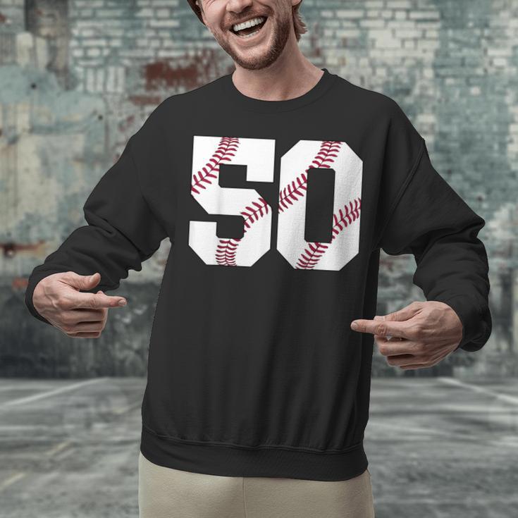 Baseball 1976 50th Birthday Vintage 50 Years Old Retro Unisex Sweatshirt