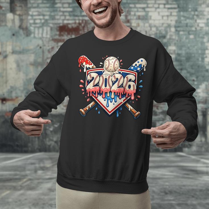 Baseball 2026 Ice Cream Drip Bats For Boys Birthday Graphic Unisex Sweatshirt Baseball 2026 Ice Cream Drip Bats For Boys Birthday Graphic Unisex Sweatshirt