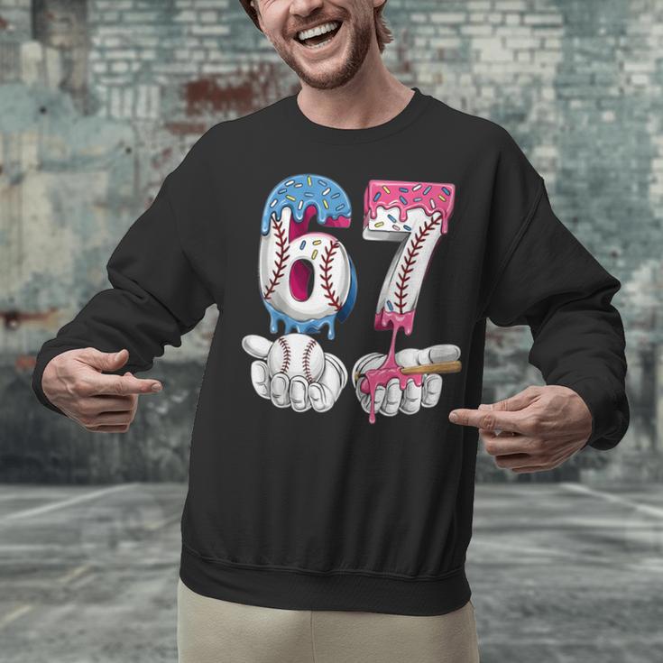 Baseball 67 Ice Cream Drip Six Seven Boys Girls Meme Unisex Sweatshirt Baseball 67 Ice Cream Drip Six Seven Boys Girls Meme Unisex Sweatshirt