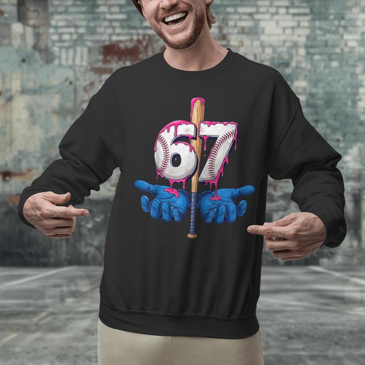 Baseball 67 Six Seven Gen Alpha Meme Drip Unisex Sweatshirt Baseball 67 Six Seven Gen Alpha Meme Drip Unisex Sweatshirt