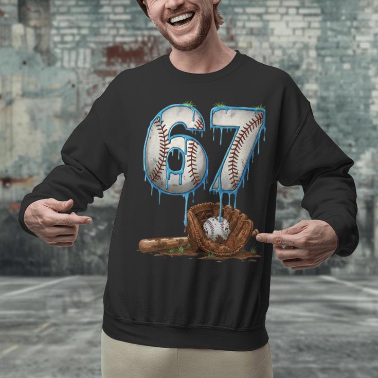 Baseball 67 Six Seven Meme 6-7 Drip Baseball Boys Men Unisex Sweatshirt Baseball 67 Six Seven Meme 6-7 Drip Baseball Boys Men Unisex Sweatshirt