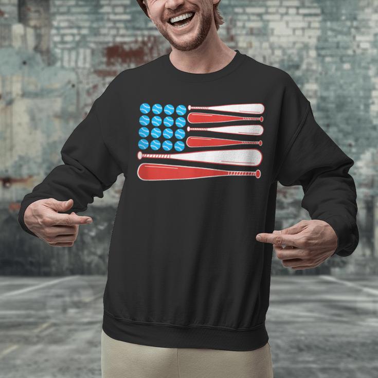 Baseball American Flag Patriotic USA Pride Unisex Sweatshirt Baseball American Flag Patriotic USA Pride Unisex Sweatshirt