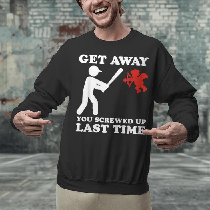 Baseball Anti Valentine Humor Cupid Joke Men Women Unisex Sweatshirt