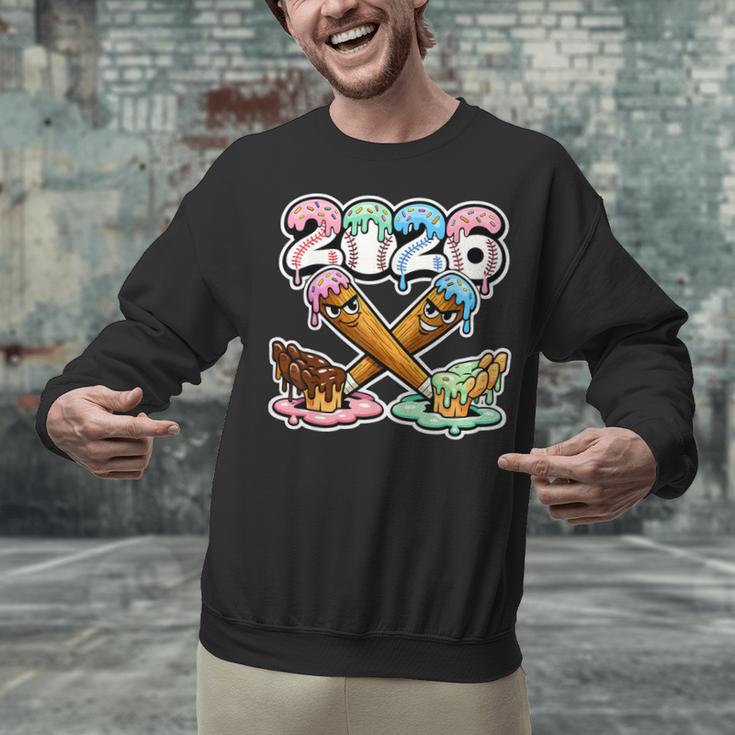 Baseball Bat 2026 Hands Drip Boys Ice Cream Dripping Youth Unisex Sweatshirt Baseball Bat 2026 Hands Drip Boys Ice Cream Dripping Youth Unisex Sweatshirt