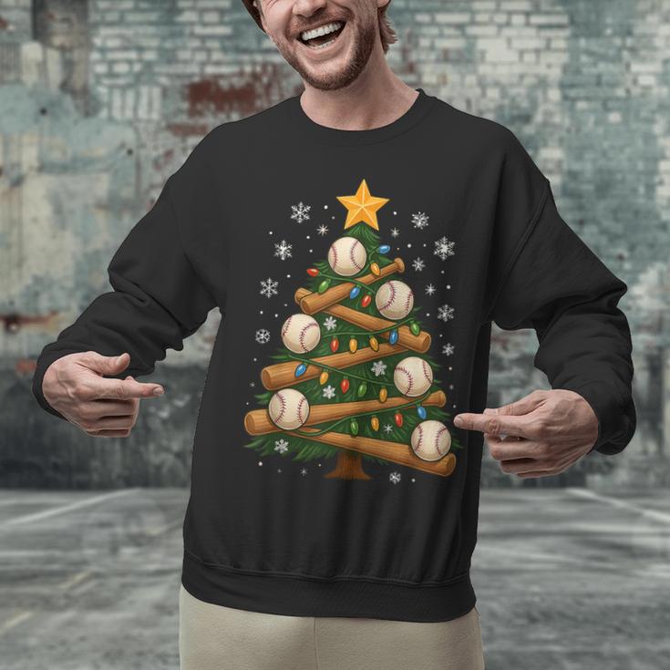 Baseball Bat Christmas Tree Lights Holiday Xmas Unisex Sweatshirt Baseball Bat Christmas Tree Lights Holiday Xmas Unisex Sweatshirt
