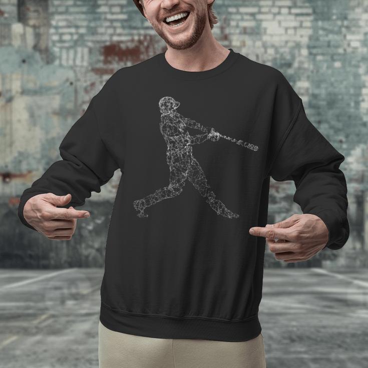 Baseball Batter Line Abstract Geometry Team Player Family Unisex Sweatshirt Baseball Batter Line Abstract Geometry Team Player Family Unisex Sweatshirt