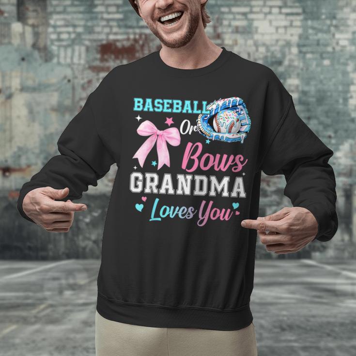 Baseball Or Bows Your Grandma Loves You Gender Reveal Unisex Sweatshirt