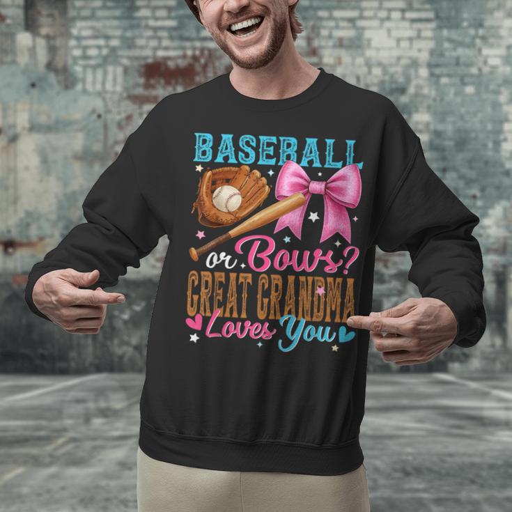 Baseball Or Bows Great Grandma Loves You Gender Reveal Unisex Sweatshirt