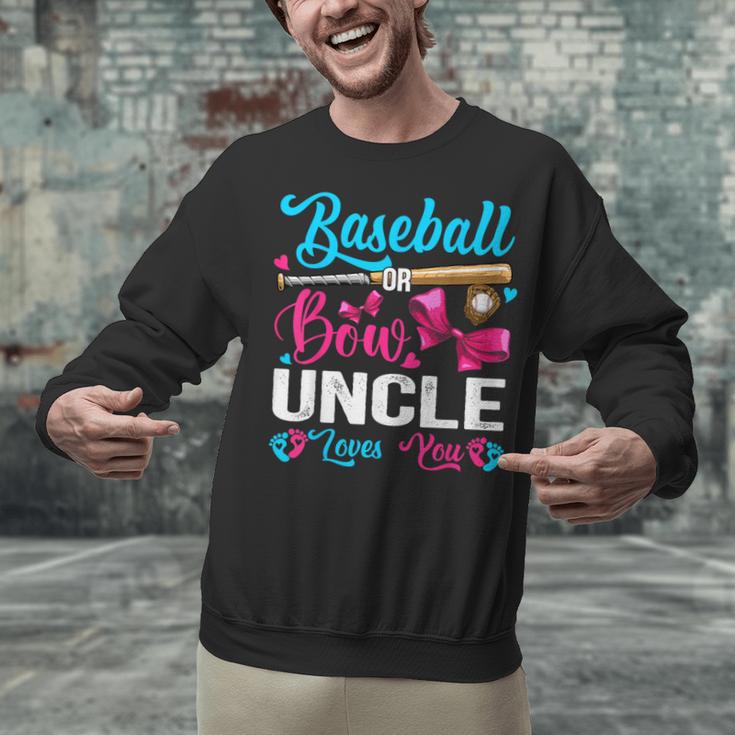 Baseball Or Bows Uncle Loves You Gender Reveal Unisex Sweatshirt Baseball Or Bows Uncle Loves You Gender Reveal Unisex Sweatshirt