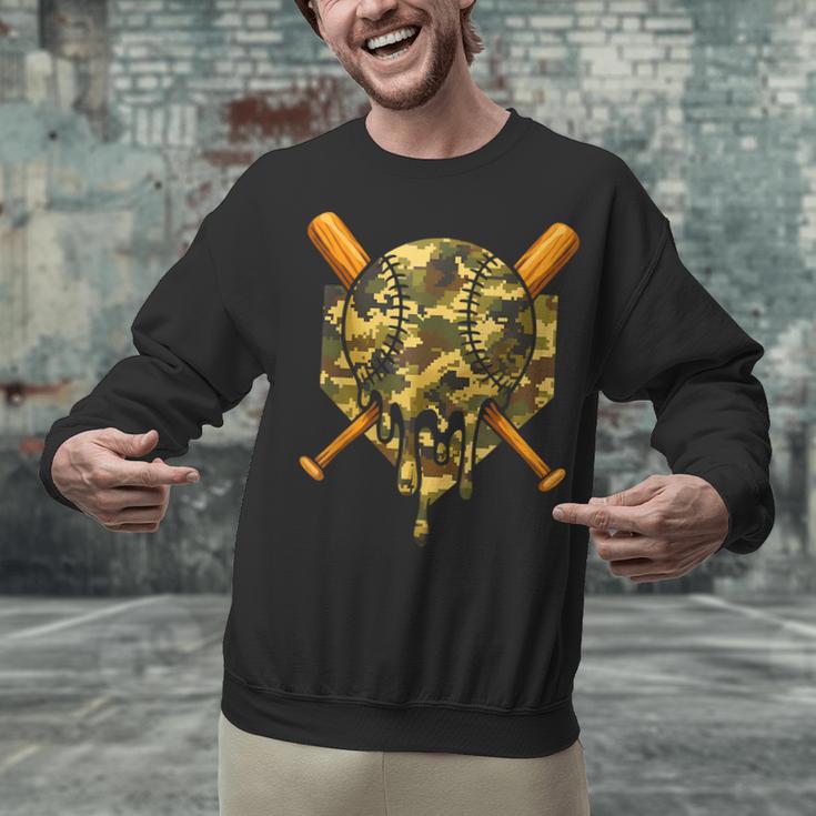 Baseball Camo Boys Ice Cream Youth Baseball Unisex Sweatshirt