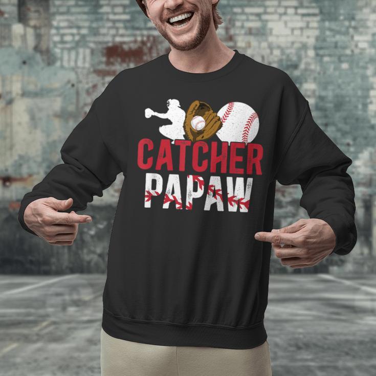 Baseball Catcher Papaw Proud Papaw Of A Baseball Catcher Unisex Sweatshirt