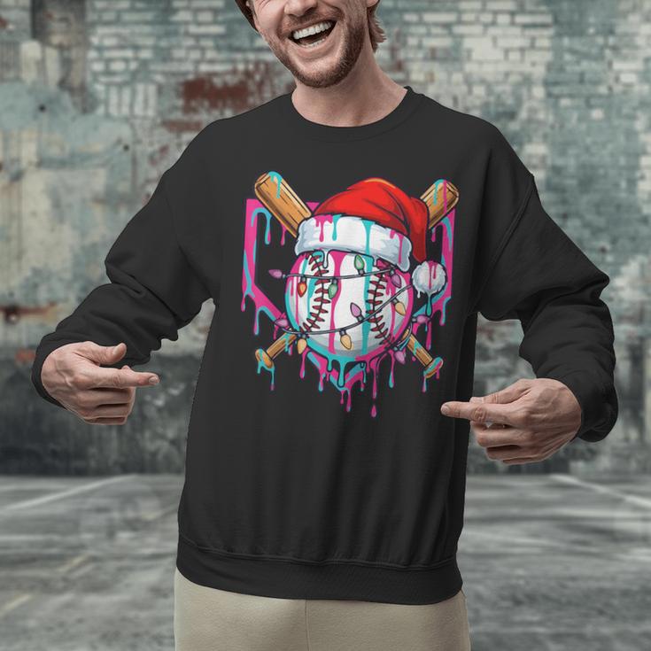 Baseball Christmas Santa Hat Baseball Christmas Drip Unisex Sweatshirt Baseball Christmas Santa Hat Baseball Christmas Drip Unisex Sweatshirt