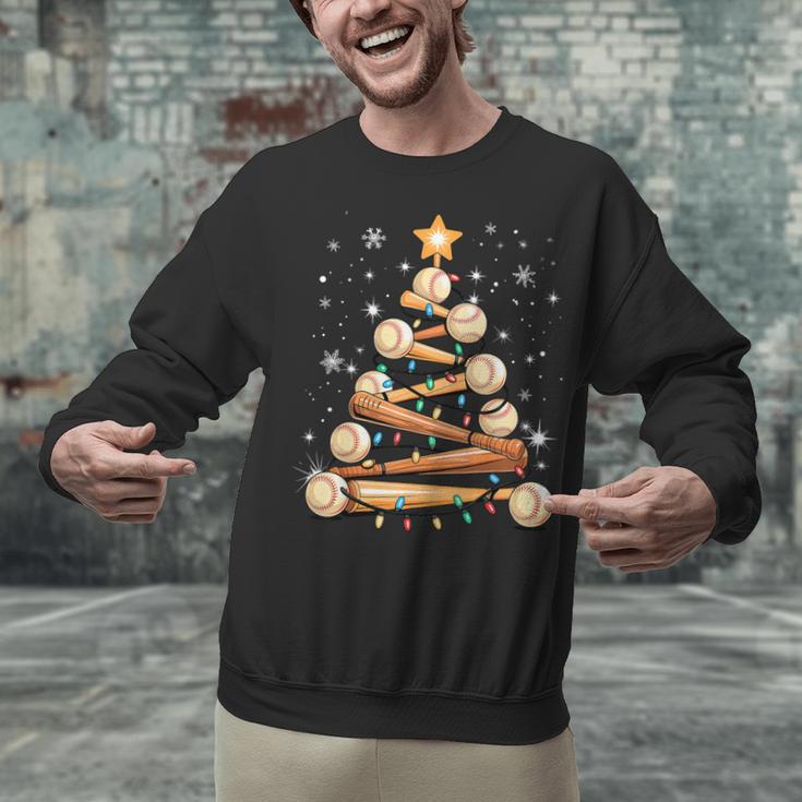 Baseball Christmas Tree Light Xmas Baseball Unisex Sweatshirt Baseball Christmas Tree Light Xmas Baseball Unisex Sweatshirt