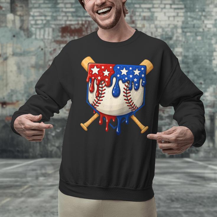 Baseball Drip American Flag Home Plate 4th Of July Patriotic Unisex Sweatshirt Baseball Drip American Flag Home Plate 4th Of July Patriotic Unisex Sweatshirt