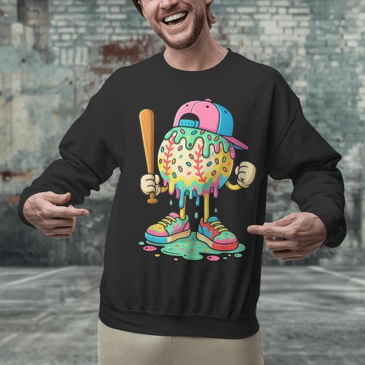 Baseball Drip For Boys Ice Cream Drip Baseball Sport Unisex Sweatshirt Baseball Drip For Boys Ice Cream Drip Baseball Sport Unisex Sweatshirt
