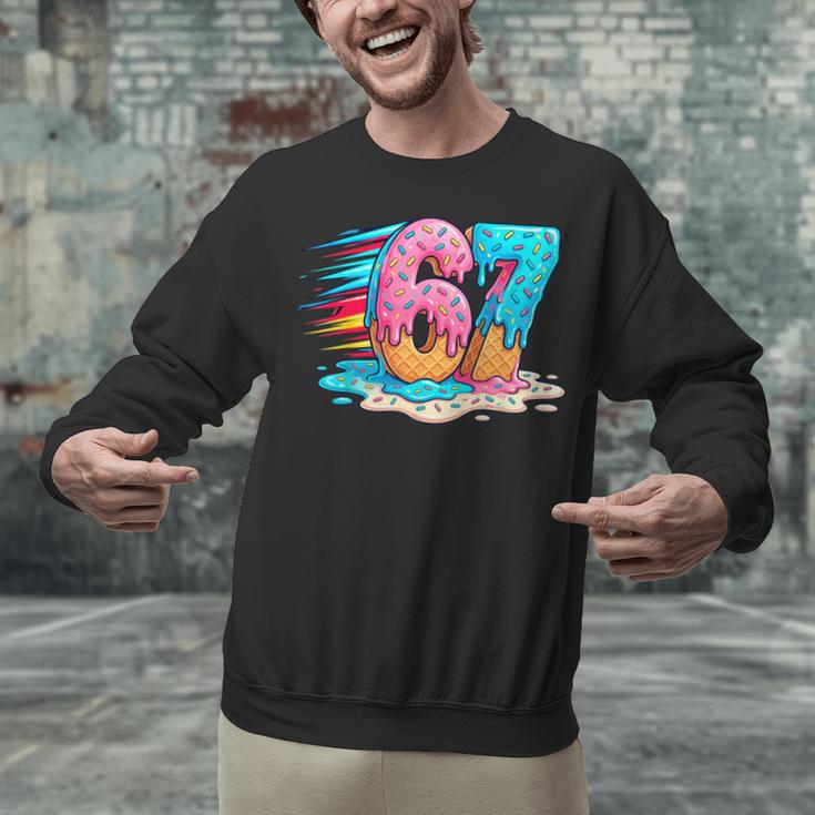 Baseball Drip Ice Cream 67 Graffiti Splash Melt Unisex Sweatshirt Baseball Drip Ice Cream 67 Graffiti Splash Melt Unisex Sweatshirt