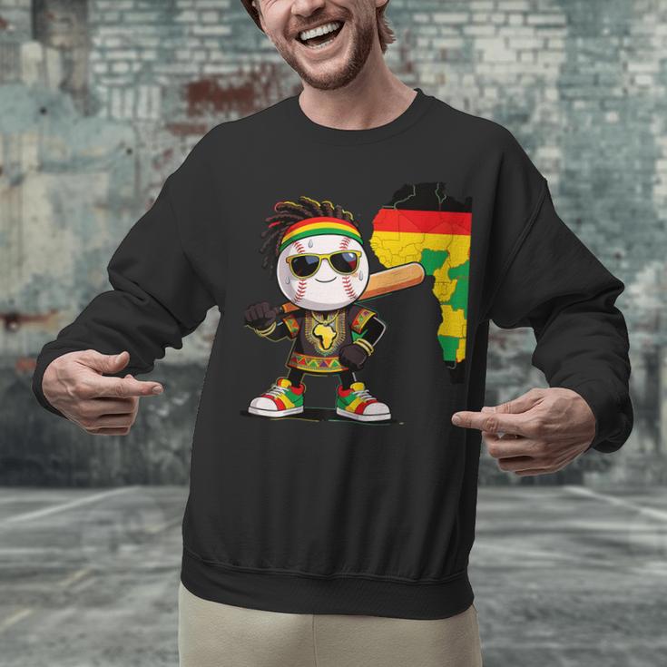 Baseball Drip Ice Cream Boys Youth Kids History Month Unisex Sweatshirt