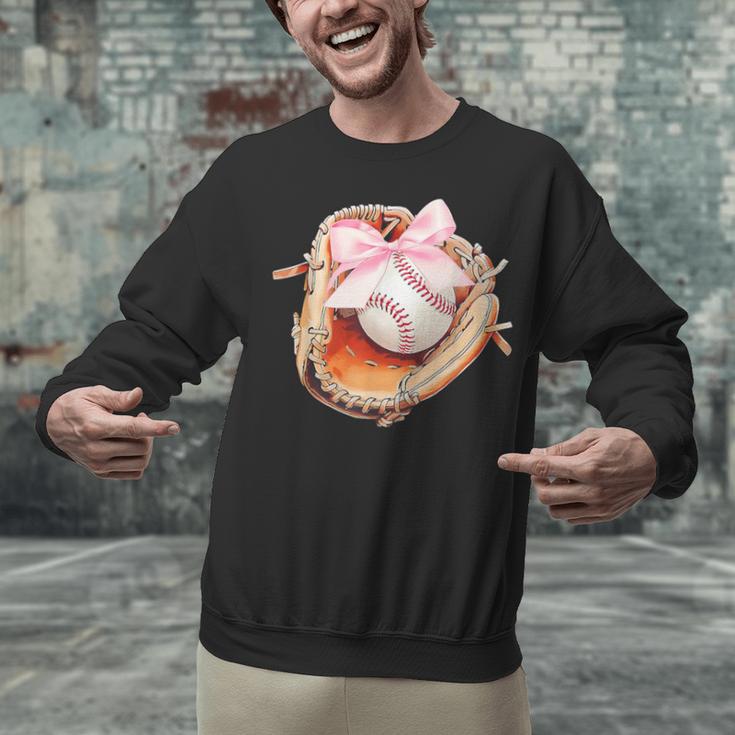 Baseball Drip Ice Cream Coquette Pink Bow Baseball Player Unisex Sweatshirt Baseball Drip Ice Cream Coquette Pink Bow Baseball Player Unisex Sweatshirt