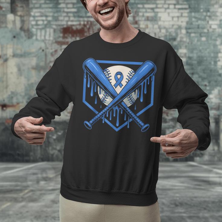 Baseball Drip Ice Cream Diabetes Awareness Ribbon Boys Girls Unisex Sweatshirt Baseball Drip Ice Cream Diabetes Awareness Ribbon Boys Girls Unisex Sweatshirt