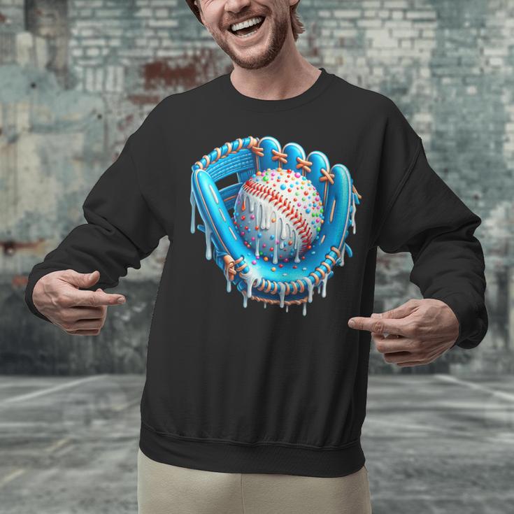 Baseball Drip Ice Cream Glove With Sprinkles Ball Boys Youth Unisex Sweatshirt Baseball Drip Ice Cream Glove With Sprinkles Ball Boys Youth Unisex Sweatshirt