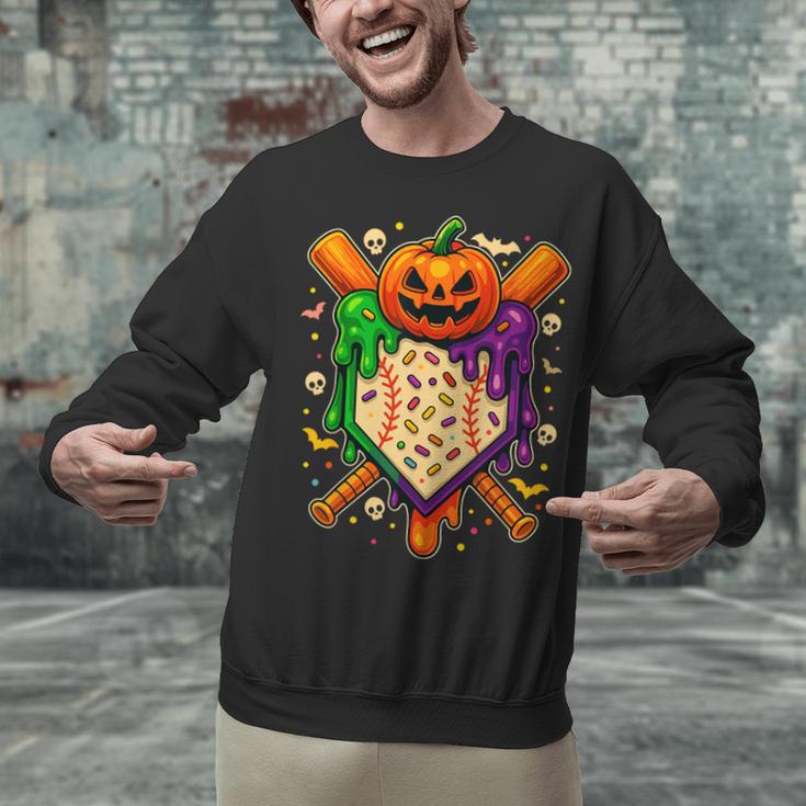 Baseball Drip Ice Cream Drip Halloween Baseball Lovers Unisex Sweatshirt Baseball Drip Ice Cream Drip Halloween Baseball Lovers Unisex Sweatshirt
