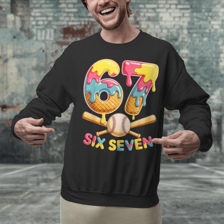 Baseball Drip Ice Cream Number 67 Player Lifestyle Unisex Sweatshirt Baseball Drip Ice Cream Number 67 Player Lifestyle Unisex Sweatshirt
