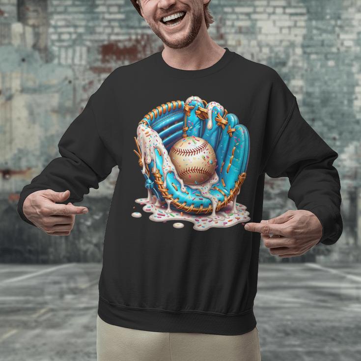 Baseball Drip Ice Cream Sprinkless Glove Boy Kid Unisex Sweatshirt