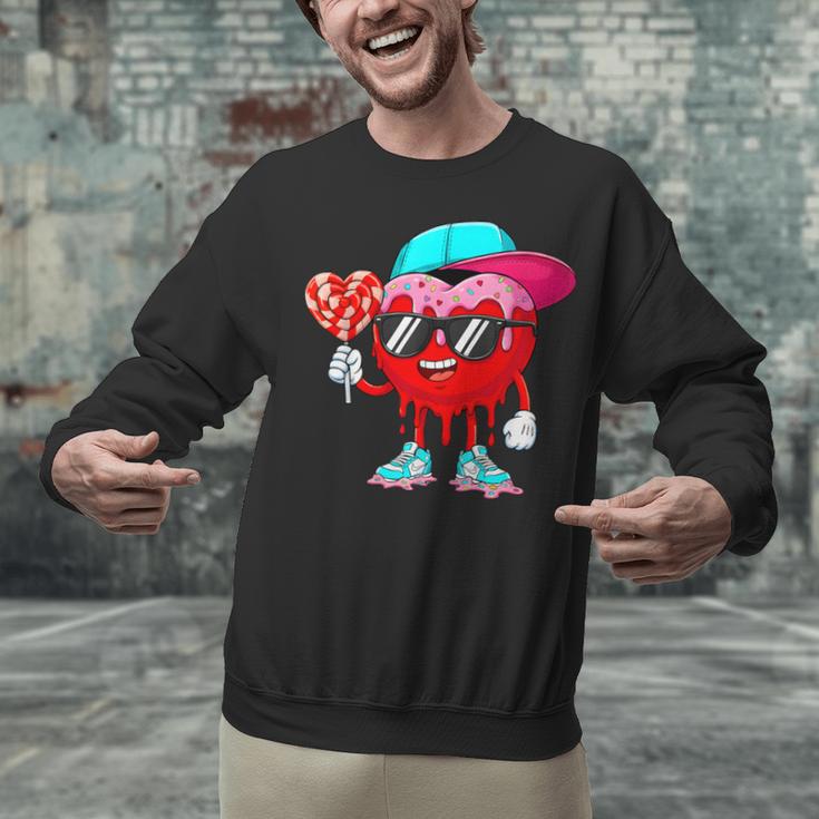 Baseball Drip Ice Cream Valentines Day Baseball Sport Boys Unisex Sweatshirt