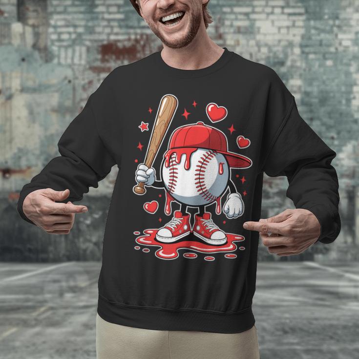 Baseball Drip Icecream Apparel Youth Boy Valentine Unisex Sweatshirt