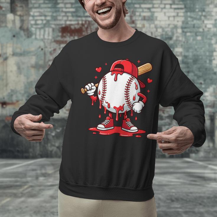 Baseball Drip Icecream Men Boy Valentine Unisex Sweatshirt Baseball Drip Icecream Men Boy Valentine Unisex Sweatshirt