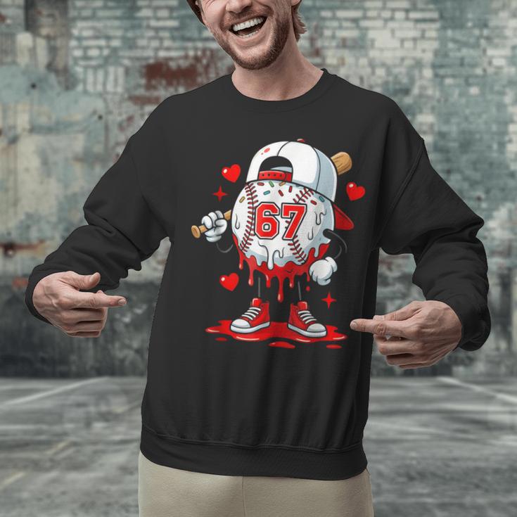 Baseball Drip Icecream Valentine 67 Meme Tees Men Youth Boys Unisex Sweatshirt