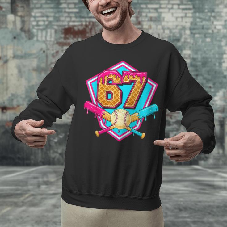 Baseball Drip Jersey Number 67 For Players & 67th Birthday Unisex Sweatshirt Baseball Drip Jersey Number 67 For Players & 67th Birthday Unisex Sweatshirt
