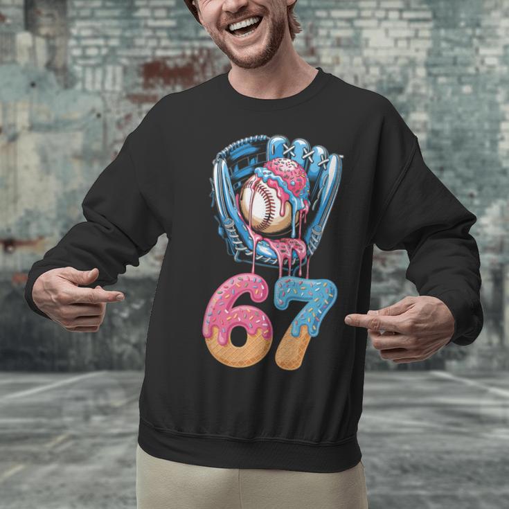 Baseball Drip Number 67 Player 67th Birthday Ice Cream 67 Unisex Sweatshirt Baseball Drip Number 67 Player 67th Birthday Ice Cream 67 Unisex Sweatshirt