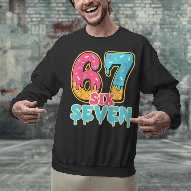 Baseball Drip Number 67 Player Trendy 6 7 Meme Unisex Sweatshirt
