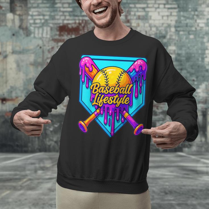 Baseball Drip Outfit Boys Ice Cream Drip Baseball Lifestyle Unisex Sweatshirt