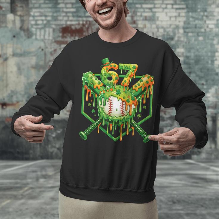 Baseball Drip St Patricks Day Boys Baseball St Patricks Day Unisex Sweatshirt