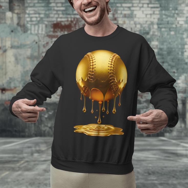 Baseball Dripping Drip Gold Sport Player Coach Baller Unisex Sweatshirt Baseball Dripping Drip Gold Sport Player Coach Baller Unisex Sweatshirt