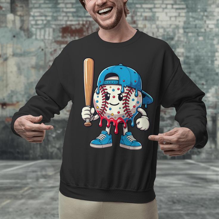 Baseball Drippy Style Apparel For Boys Youth Cool Baseball Unisex Sweatshirt Baseball Drippy Style Apparel For Boys Youth Cool Baseball Unisex Sweatshirt