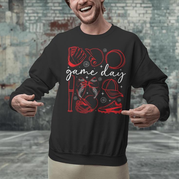 Baseball Game Day Coquette Game Day Baseball Unisex Sweatshirt Baseball Game Day Coquette Game Day Baseball Unisex Sweatshirt