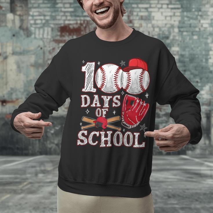 Baseball Happy 100 Days Of School Boy Girl Kid Teacher Unisex Sweatshirt