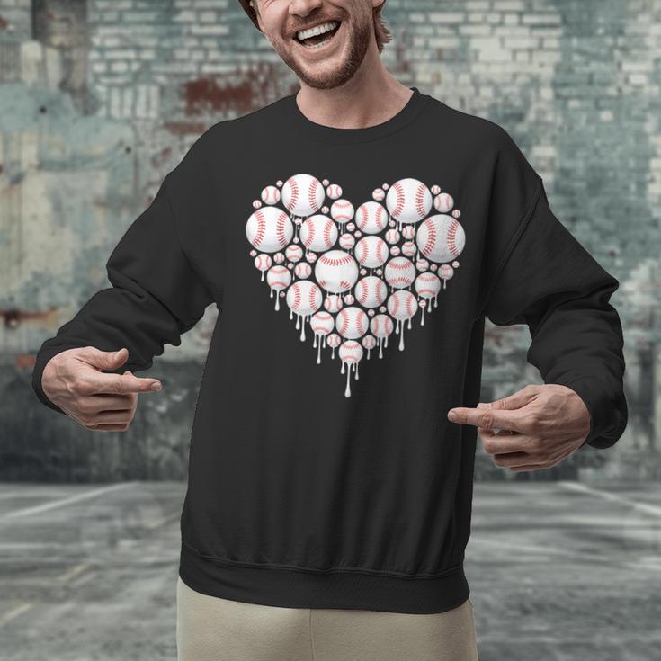 Baseball Heart Drip Valentine's Day Baseball Lover Boys Men Unisex Sweatshirt Baseball Heart Drip Valentine's Day Baseball Lover Boys Men Unisex Sweatshirt