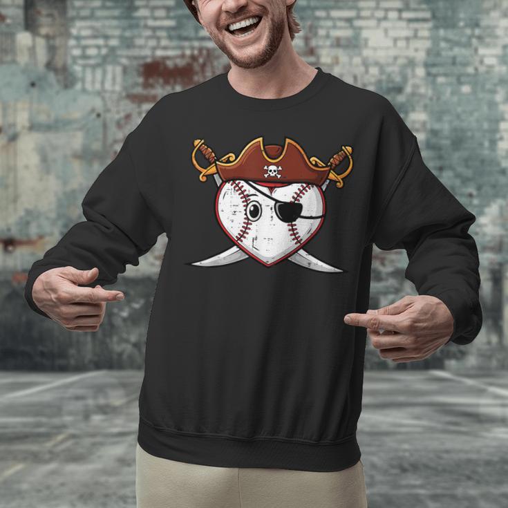 Baseball Heart Pirate Hat Crossed Swords Men Boys Kids Youth Unisex Sweatshirt Baseball Heart Pirate Hat Crossed Swords Men Boys Kids Youth Unisex Sweatshirt