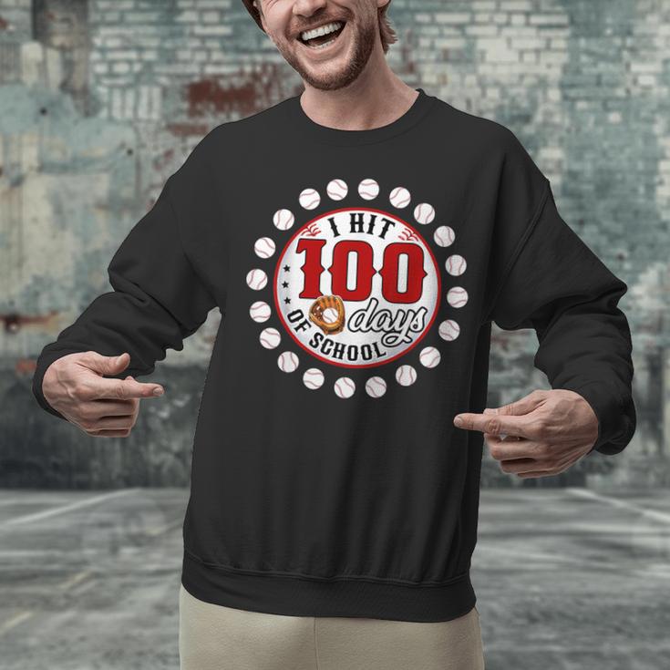 Baseball I Hit 100 Days Of School Baseball Player Kids Boys Unisex Sweatshirt Baseball I Hit 100 Days Of School Baseball Player Kids Boys Unisex Sweatshirt