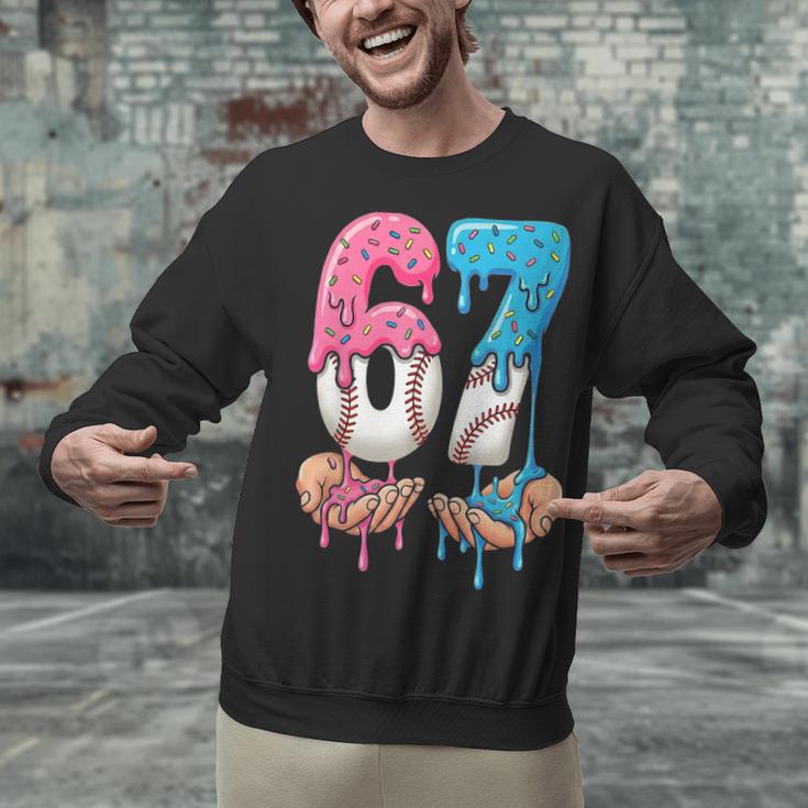 Baseball Ice Cream Drip 67 Hands Six Seven Boys Unisex Sweatshirt