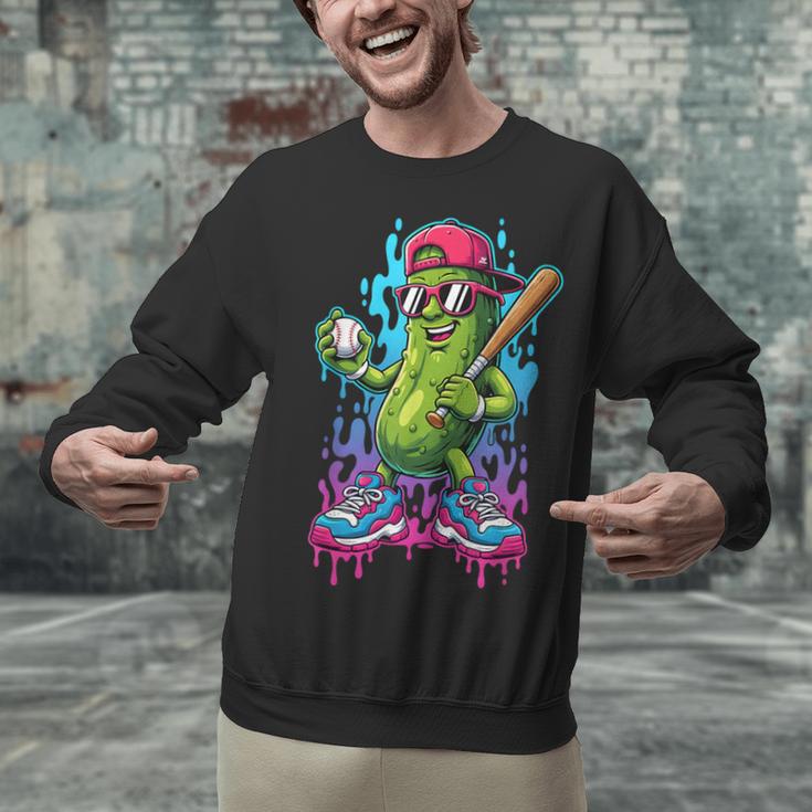 Baseball Ice Cream Drip Boys And Girls Batter Game Day Unisex Sweatshirt