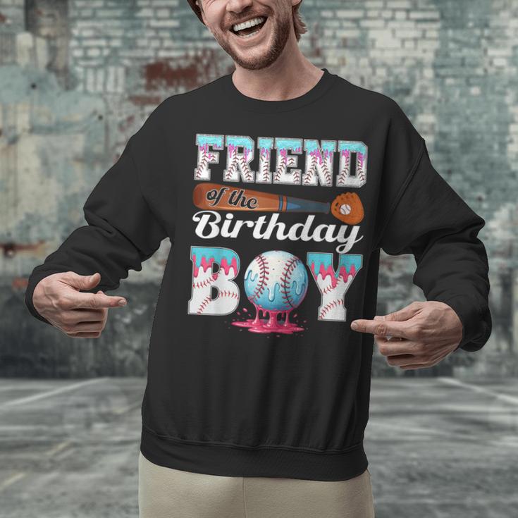 Baseball Ice Cream Drip Friend Of The Birthday Boy Unisex Sweatshirt