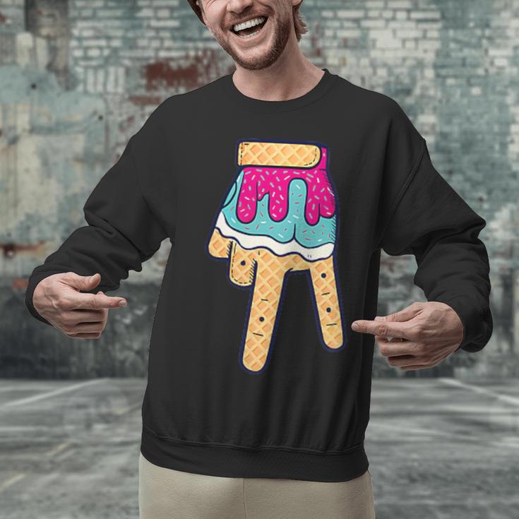 Baseball Ice Cream Drip Home Plate Glove Respect Drip 2 Side Unisex Sweatshirt Baseball Ice Cream Drip Home Plate Glove Respect Drip 2 Side Unisex Sweatshirt