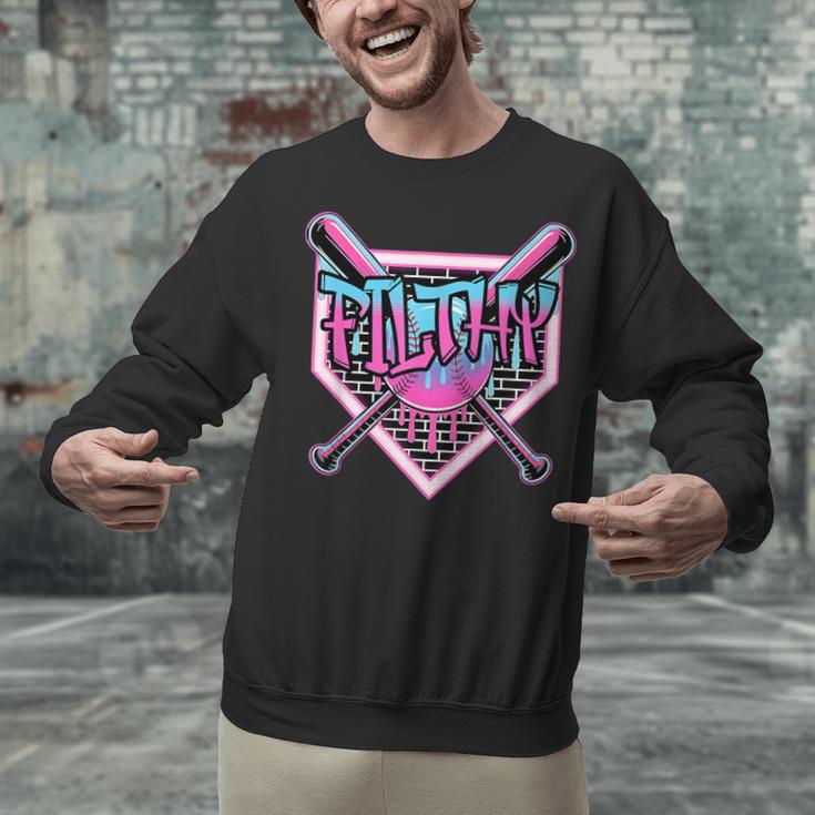 Baseball Ice Cream Drip Pitcher Filthy Unisex Sweatshirt