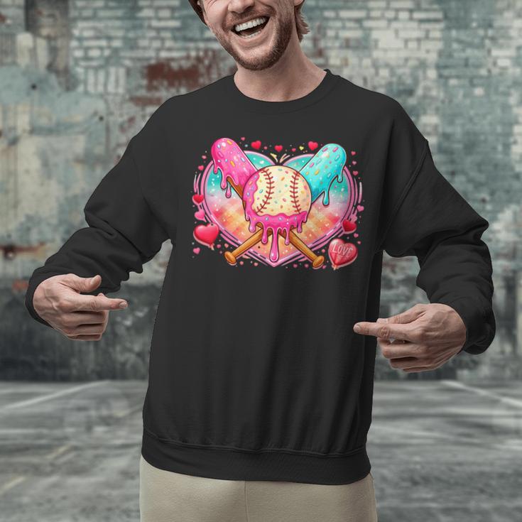 Baseball Ice Cream Drip Style Melt Ice Cream Youth Boys Unisex Sweatshirt Baseball Ice Cream Drip Style Melt Ice Cream Youth Boys Unisex Sweatshirt
